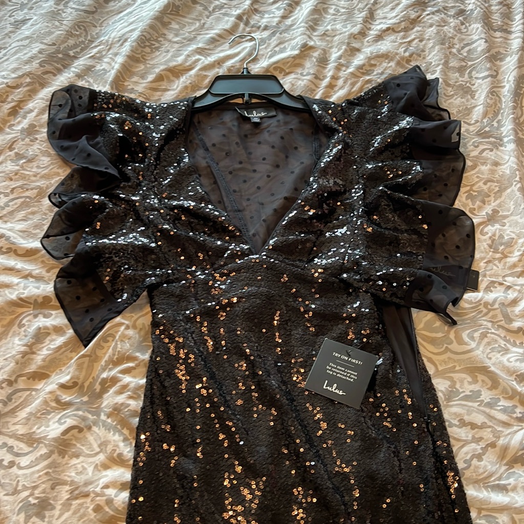 Sequin Little Black Dress